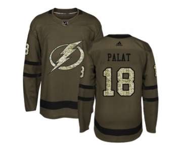 Adidas Tampa Bay Lightning #18 Ondrej Palat Green Salute to Service Stitched NHL Jersey