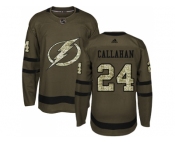 Adidas Tampa Bay Lightning #24 Ryan Callahan Green Salute to Service Stitched NHL Jersey