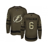 Adidas Tampa Bay Lightning #6 Anton Stralman Green Salute to Service Stitched NHL Jersey