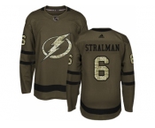 Adidas Tampa Bay Lightning #6 Anton Stralman Green Salute to Service Stitched NHL Jersey