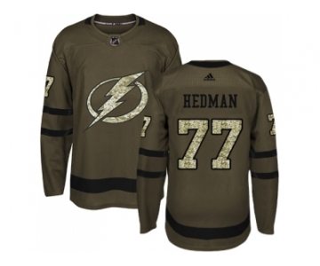 Adidas Tampa Bay Lightning #77 Victor Hedman Green Salute to Service Stitched NHL Jersey