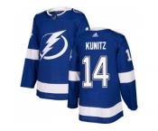 Men Adidas Tampa Bay Lightning #14 Chris Kunitz Blue Home Authentic Stitched NHL Jersey