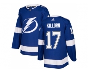 Men Adidas Tampa Bay Lightning #17 Alex Killorn Blue Home Authentic Stitched NHL Jersey