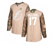 Men Adidas Tampa Bay Lightning #17 Alex Killorn Camo Authentic 2017 Veterans Day Stitched NHL Jersey