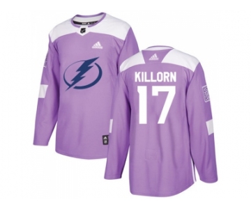 Men Adidas Tampa Bay Lightning #17 Alex Killorn Purple Authentic Fights Cancer Stitched NHL Jersey