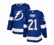 Men Adidas Tampa Bay Lightning #21 Brayden Point Blue Home Authentic Stitched NHL Jersey