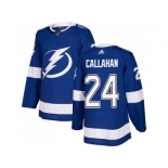 Men Adidas Tampa Bay Lightning #24 Ryan Callahan Blue Home Authentic Stitched NHL Jersey