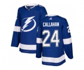 Men Adidas Tampa Bay Lightning #24 Ryan Callahan Blue Home Authentic Stitched NHL Jersey