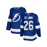 Men Adidas Tampa Bay Lightning #26 Martin St. Louis Blue Home Authentic Stitched NHL Jersey