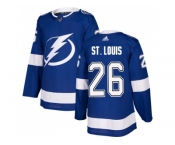 Men Adidas Tampa Bay Lightning #26 Martin St. Louis Blue Home Authentic Stitched NHL Jersey