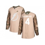 Men Adidas Tampa Bay Lightning #4 Vincent Lecavalier Camo Authentic 2017 Veterans Day Stitched NHL Jersey