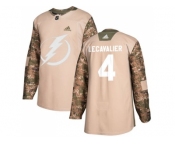 Men Adidas Tampa Bay Lightning #4 Vincent Lecavalier Camo Authentic 2017 Veterans Day Stitched NHL Jersey