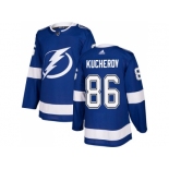 Men Adidas Tampa Bay Lightning #86 Nikita Kucherov Blue Home Authentic Stitched NHL Jersey