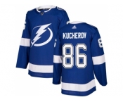 Men Adidas Tampa Bay Lightning #86 Nikita Kucherov Blue Home Authentic Stitched NHL Jersey