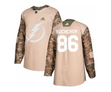 Men Adidas Tampa Bay Lightning #86 Nikita Kucherov Camo Authentic 2017 Veterans Day Stitched NHL Jersey