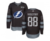 Men Adidas Tampa Bay Lightning #88 Andrei Vasilevskiy Black 1917-2017 100th Anniversary Stitched NHL Jersey