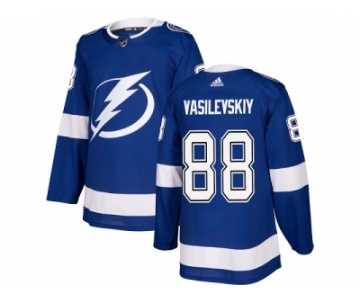 Men Adidas Tampa Bay Lightning #88 Andrei Vasilevskiy Blue Home Authentic Stitched NHL Jersey