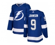 Men Adidas Tampa Bay Lightning #9 Tyler Johnson Blue Home Authentic Stitched NHL Jersey