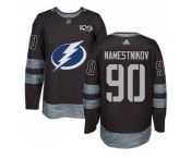 Men Adidas Tampa Bay Lightning #90 Vladislav Namestnikov Black 1917-2017 100th Anniversary Stitched NHL Jersey