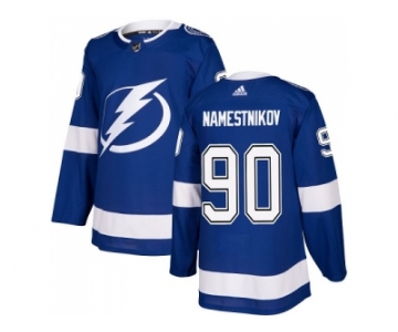 Men Adidas Tampa Bay Lightning #90 Vladislav Namestnikov Blue Home Authentic Stitched NHL Jersey