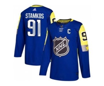 Men Adidas Tampa Bay Lightning #91 Steven Stamkos Royal 2018 All-Star Atlantic Division Authentic Stitched NHL Jersey