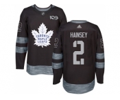 Men Adidas Toronto Maple Leafs #2 Ron Hainsey Black 1917-2017 100th Anniversary Stitched NHL Jersey