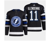 Men Tampa Bay Lightning #11 Luke Glendening Black Alternate Premier Breakaway Stitched Jersey