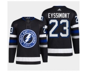 Men Tampa Bay Lightning #23 Michael Eyssimont Black Alternate Premier Breakaway Stitched Jersey