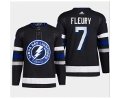 Men Tampa Bay Lightning #7 Haydn Fleury Black Alternate Premier Breakaway Stitched Jersey