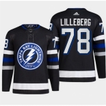 Men Tampa Bay Lightning #78 Emil Martinsen Lilleberg Black Alternate Premier Breakaway Stitched Jersey