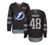 Men's Adidas Tampa Bay Lightning #48 Brett Howden Authentic Black 1917-2017 100th Anniversary NHL Jersey