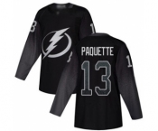 Men's Lightning #13 Cedric Paquette Black Alternate Authentic Stitched Hockey Jersey