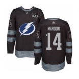 Men's Lightning #14 Pat Maroon Black 1917-2017 100th Anniversary Stitched Hockey Jersey