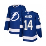 Men's Lightning #14 Pat Maroon Blue Home Authentic Stitched Hockey Jersey