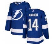 Men's Lightning #14 Pat Maroon Blue Home Authentic Stitched Hockey Jersey