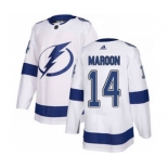 Men's Lightning #14 Pat Maroon White Road Authentic Stitched Hockey Jersey