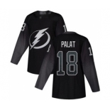 Men's Lightning #18 Ondrej Palat Black Alternate Authentic Stitched Hockey Jersey