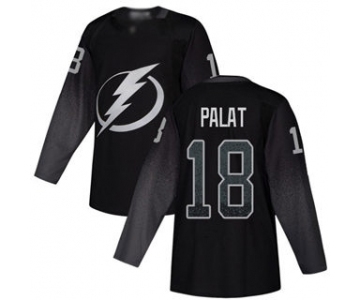 Men's Lightning #18 Ondrej Palat Black Alternate Authentic Stitched Hockey Jersey