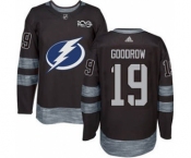 Men's Lightning #19 Barclay Goodrow Black 1917-2017 100th Anniversary Stitched Hockey Jersey