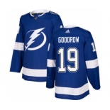 Men's Lightning #19 Barclay Goodrow Blue Home Authentic Stitched Hockey Jersey