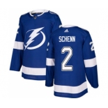 Men's Lightning #2 Luke Schenn Blue Home Authentic Stitched Hockey Jersey