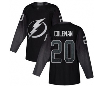 Men's Lightning #20 Blake Coleman Black Alternate Authentic Stitched Hockey Jersey