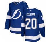 Men's Lightning #20 Blake Coleman Blue Home Authentic Stitched Hockey Jersey