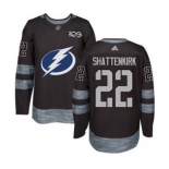 Men's Lightning #22 Kevin Shattenkirk Black 1917-2017 100th Anniversary Stitched Hockey Jersey