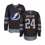 Men's Lightning #24 Zach Bogosian Black 1917-2017 100th Anniversary Stitched Hockey Jersey