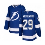 Men's Lightning #29 Scott Wedgewood Blue Home Authentic Stitched Hockey Jersey