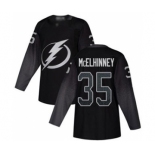 Men's Lightning #35 Curtis McElhinney Black Alternate Authentic Stitched Hockey Jersey