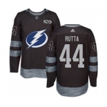 Men's Lightning #44 Jan Rutta Black 1917-2017 100th Anniversary Stitched Hockey Jersey