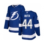 Men's Lightning #44 Jan Rutta Blue Home Authentic Stitched Hockey Jersey