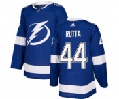 Men's Lightning #44 Jan Rutta Blue Home Authentic Stitched Hockey Jersey